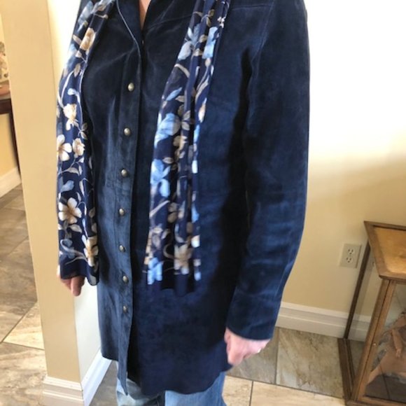 Leather Suede Mid Length Jacket - Picture 4 of 4